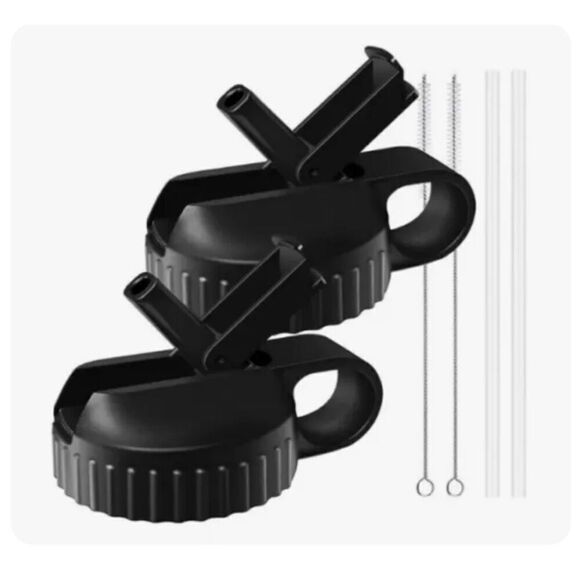 Aoralivre Other - Aoralivre Hydro Flask Wide Mouth Lid With Straw And Brush Combo 2pk